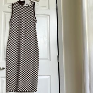 Zara knit checkered dress M